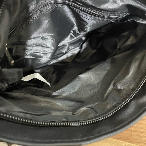 NWT Quilted Black Leather Crossbody Bag Vintage Diamond Stitch Shoulder Purse - Picture 10 of 16